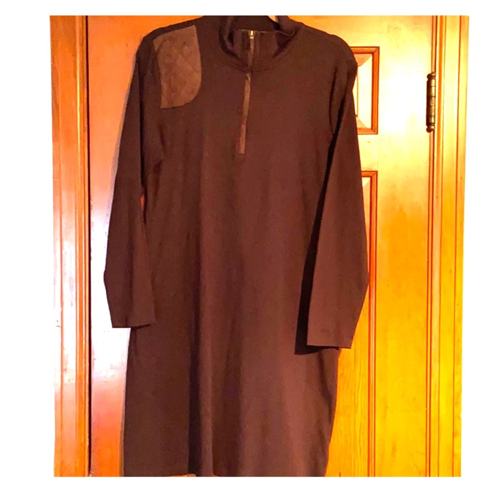 Lauren Ralph Lauren brown knit dress.